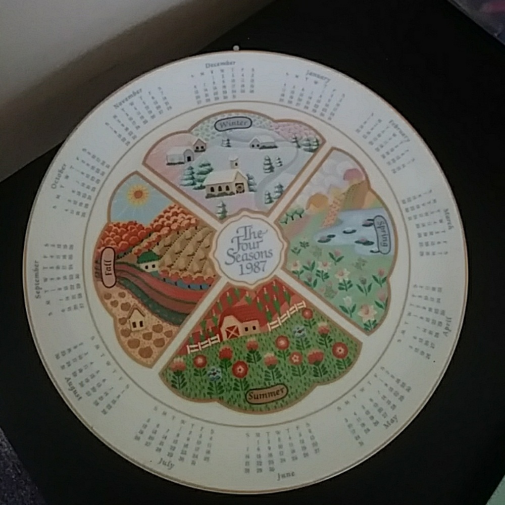 Avon The Four Seasons Calendar Plate